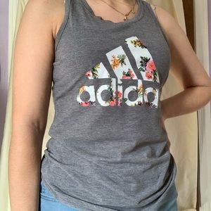 😊2 for $15😊 Adidas flower tank top